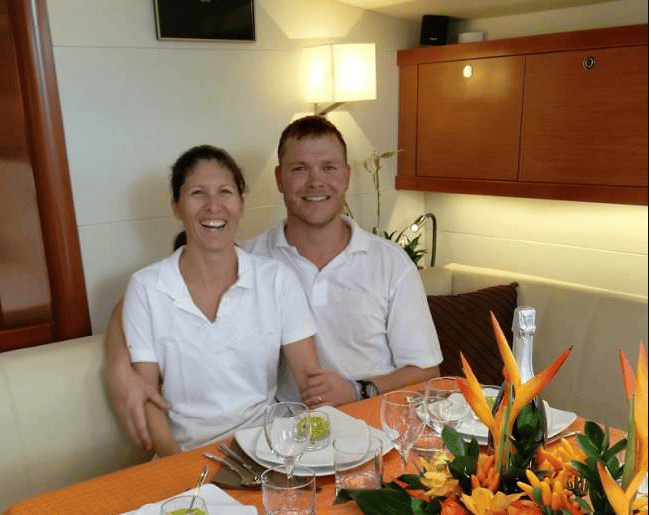 Smiling Crew on Fountain Pajot catamaran Lir
