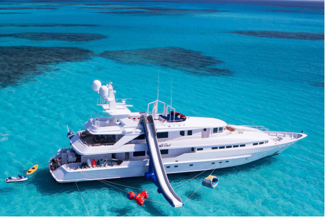 Typical Morning On A Bahamas Private Luxurious Mega Yacht Charter