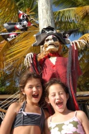 Two Kids Participating in The Organised Events of the BVI catamaran Charter Crew