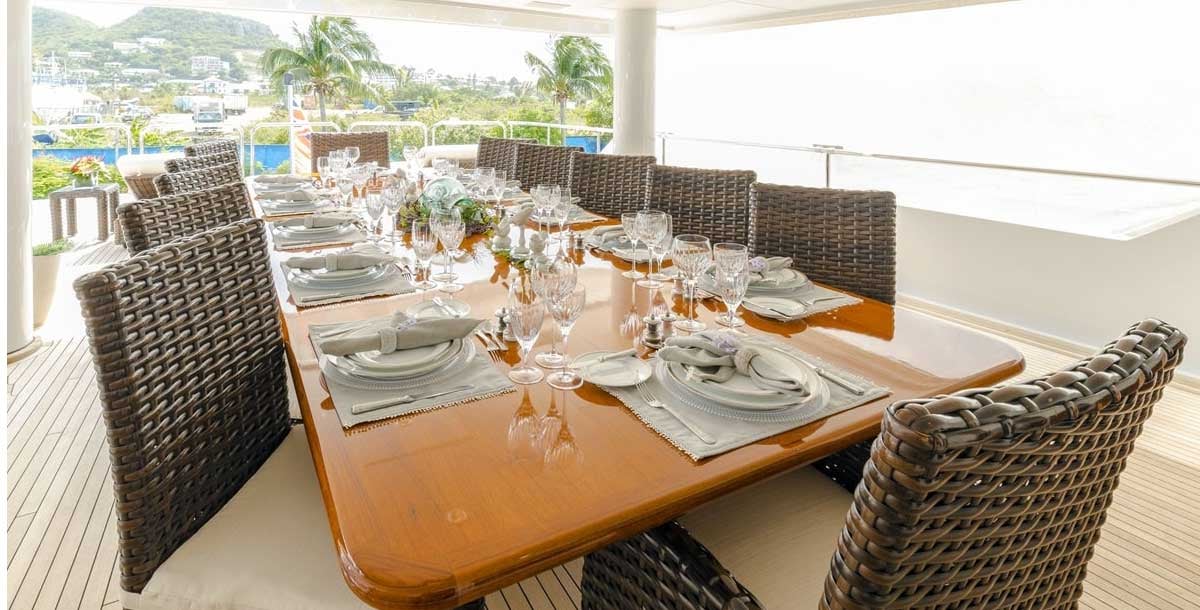 Excellent Cuisine can be expected on One More Toy Yacht Charter Grenadines