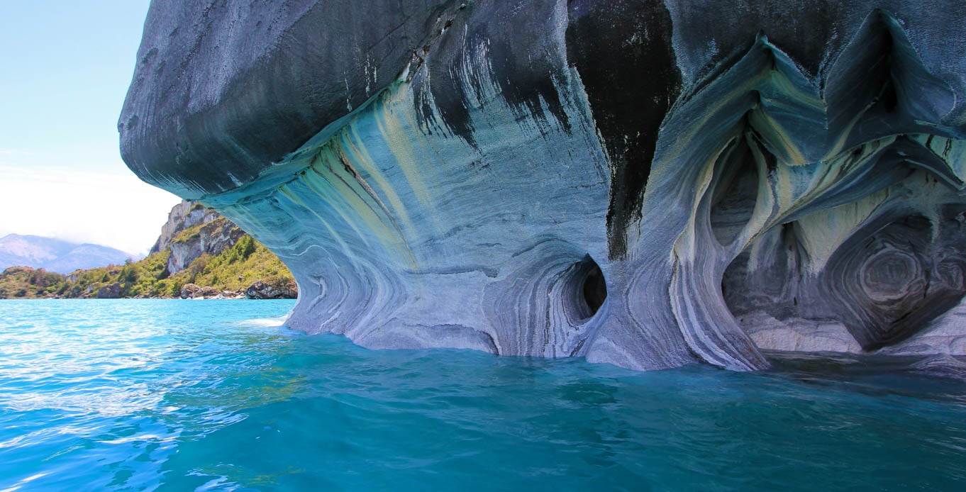 View of the coastline while on a Patagonia Yacht Charter Itinerary