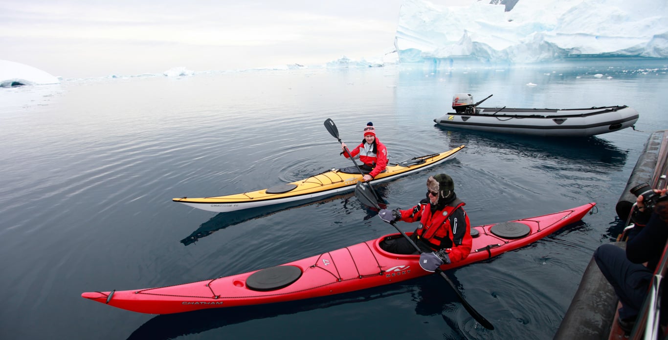 kayaking on an Antarctica Expedition Cruise