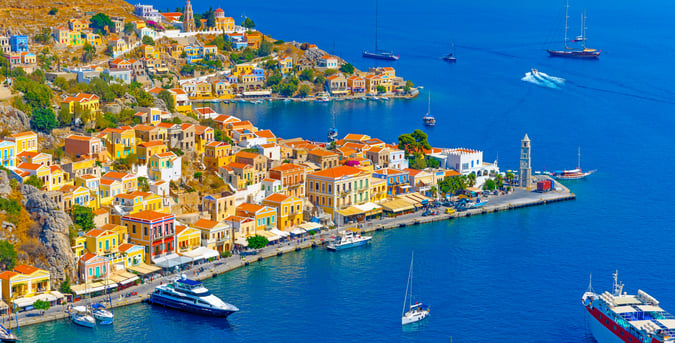 Greek sailboat charter at anchor