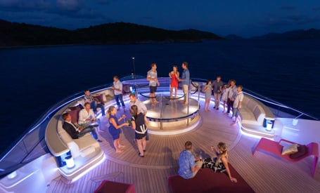 party on a private yacht charter