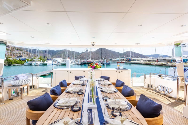 Angeleyes dining on deck