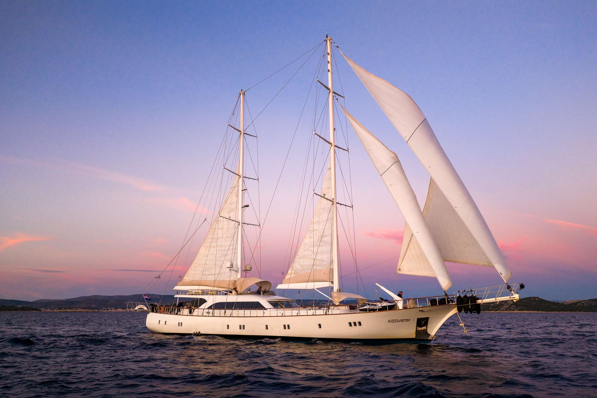 Motor Sailing Yacht 'ALESSANDRO I', 10 PAX, 6 Crew, 131.00 Ft, 40.00 Meters, Built 2011, Custom, Refit Year 2019