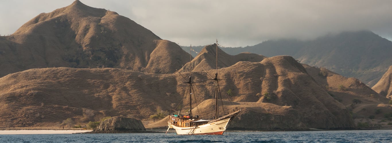Indonesia traditional charter yacht