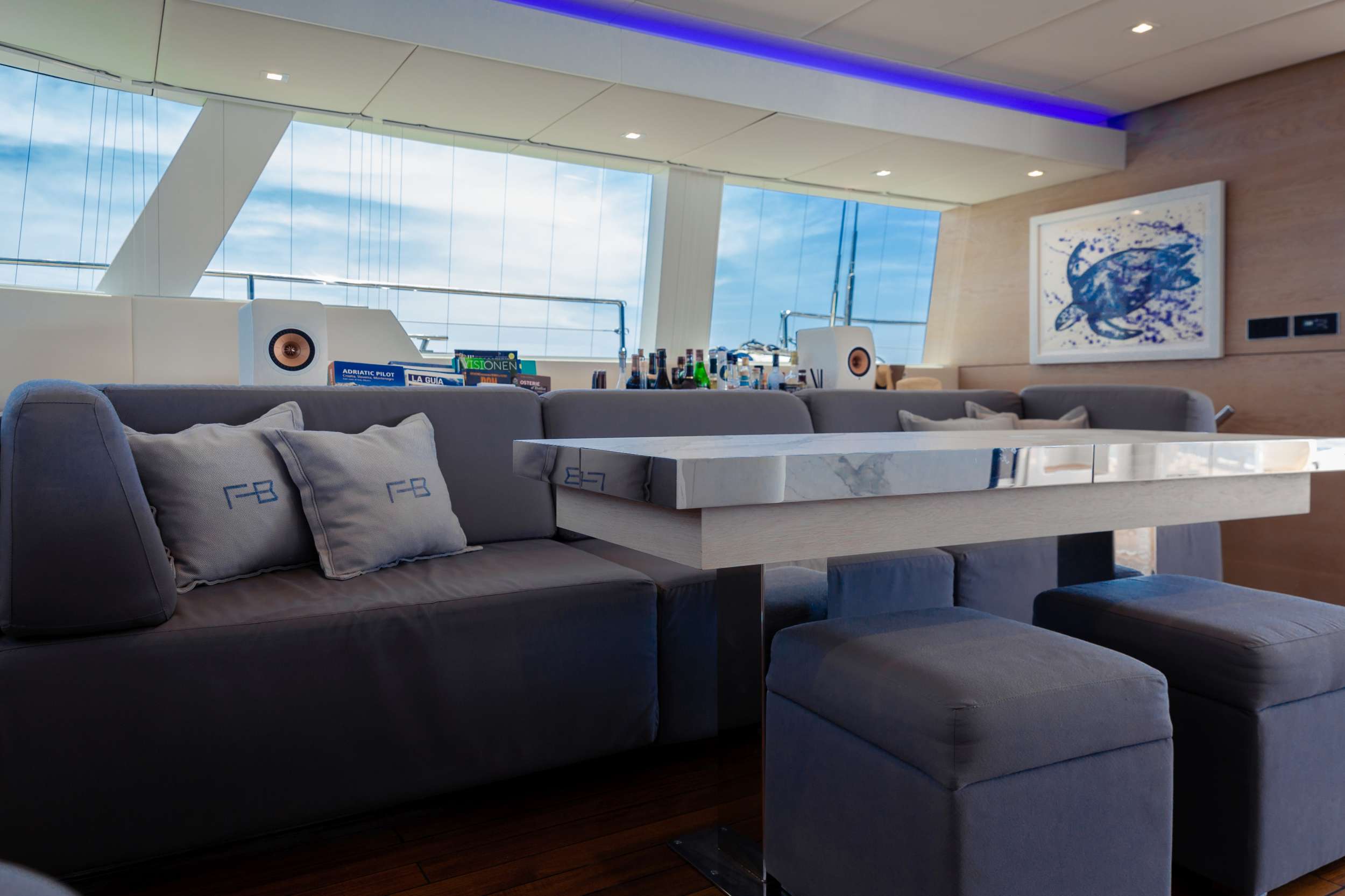 Catamaran Yacht 'FEEL THE BLUE', 8 PAX, 3 Crew, 60.00 Ft, 18.00 Meters, Built 2018, Sunreef Yachts, Refit Year 2022