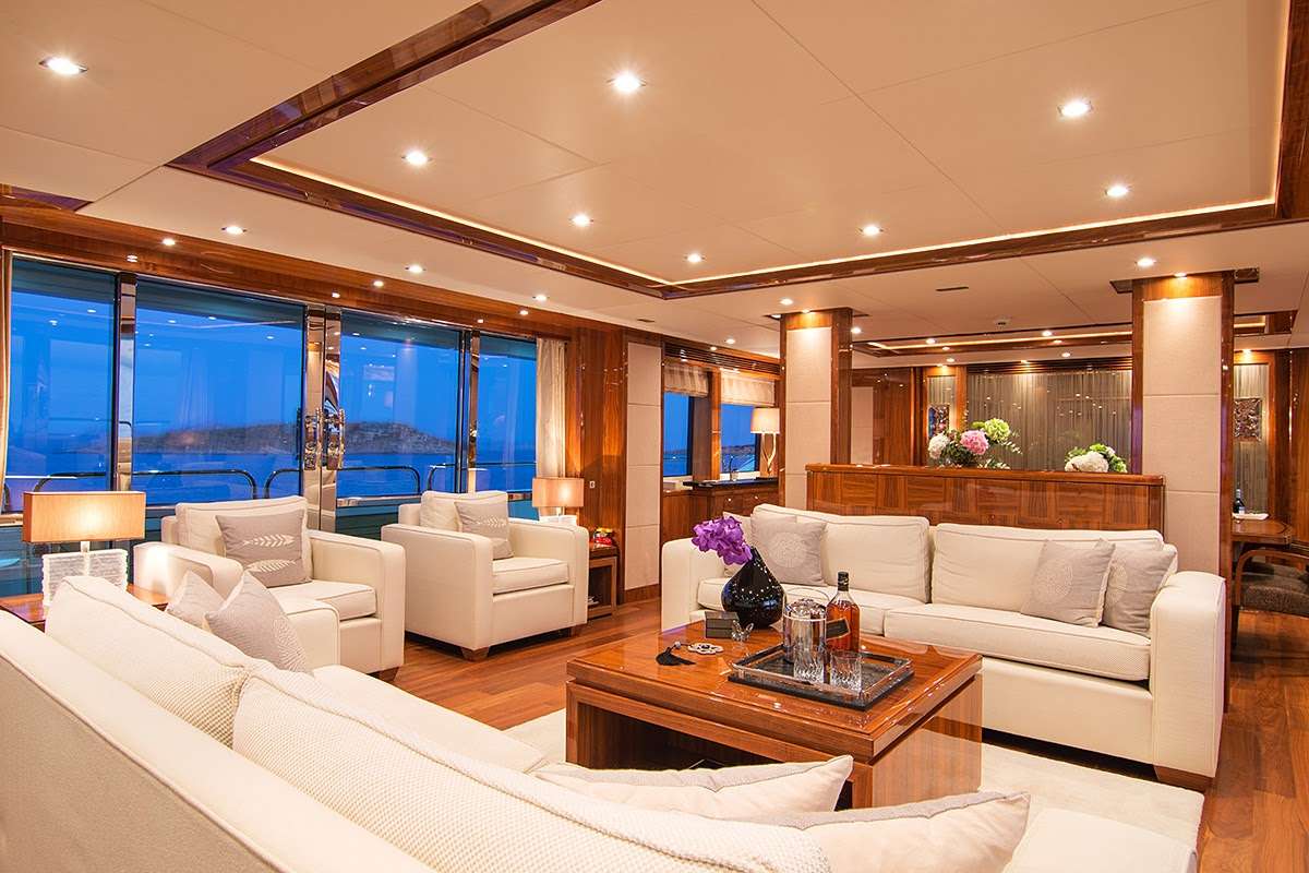 Motor Yacht 'PATHOS' Main Salon, 12 PAX, 8 Crew, 131.00 Ft, 39.00 Meters, Built 2013, Sunseeker, Refit Year 2017