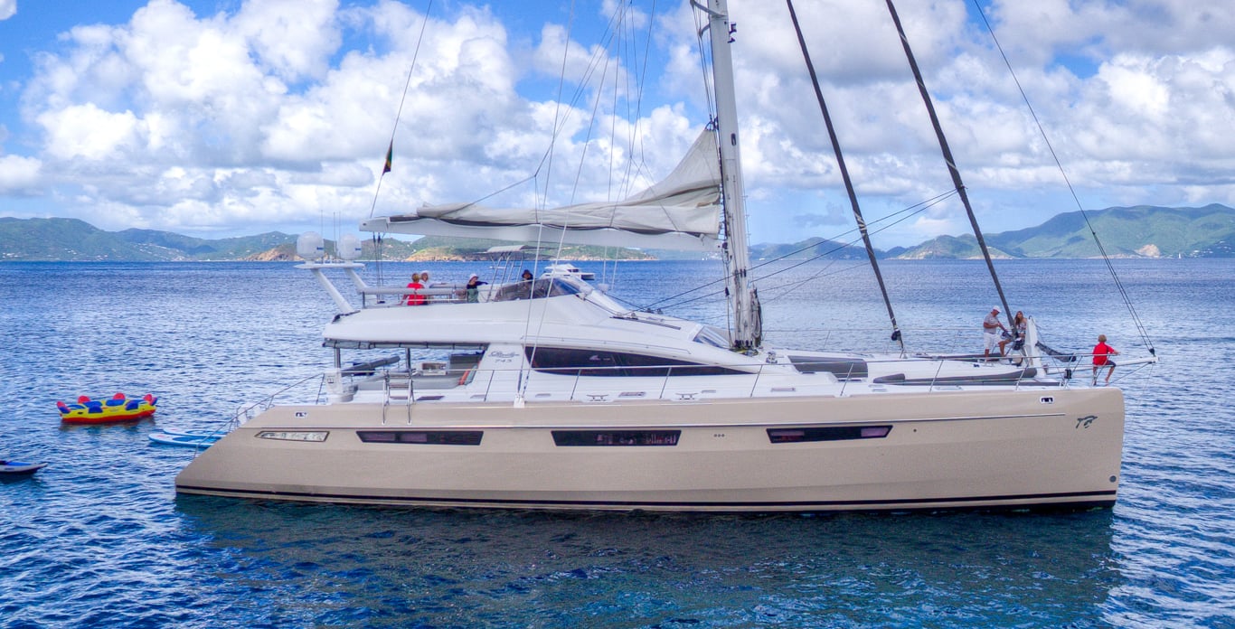 catamaran cruising in the Virgin Islands