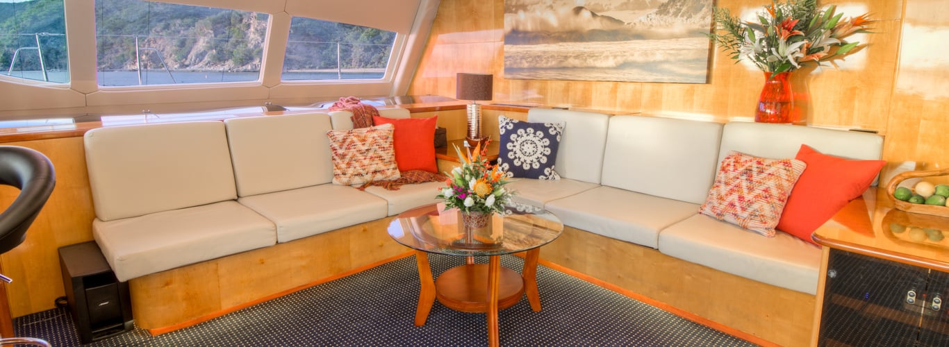 Interior of a Sailing Charter Catamaran