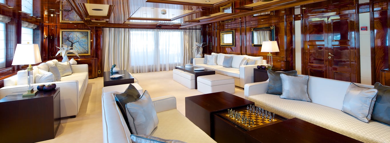 Exterior shot at an event on a superyacht