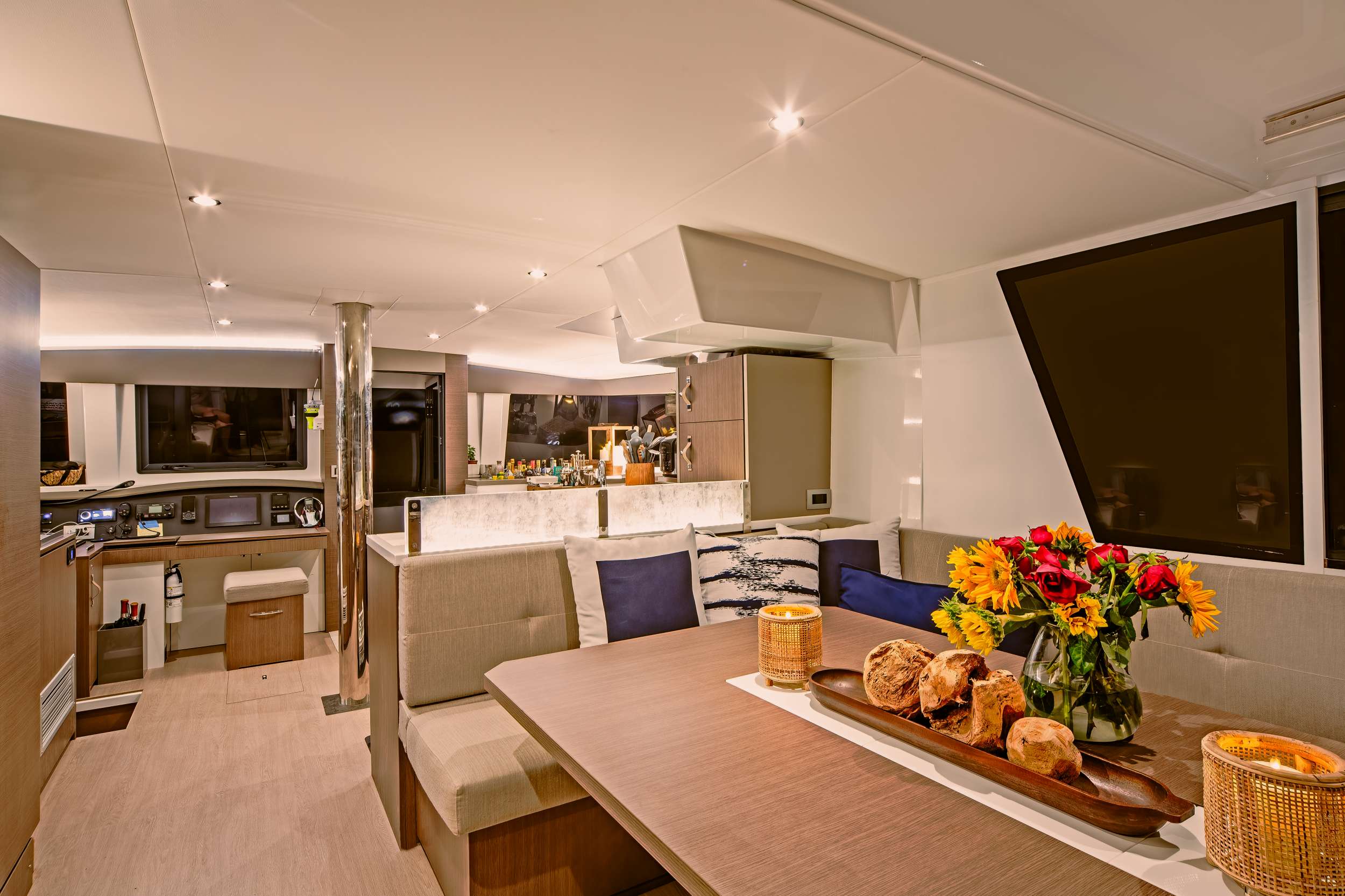 Catamaran Yacht 'INTERLUDE' Formal Dining Area, 8 PAX, 2 Crew, 49.00 Ft, 14.00 Meters, Built 2021, Bali Catamarans