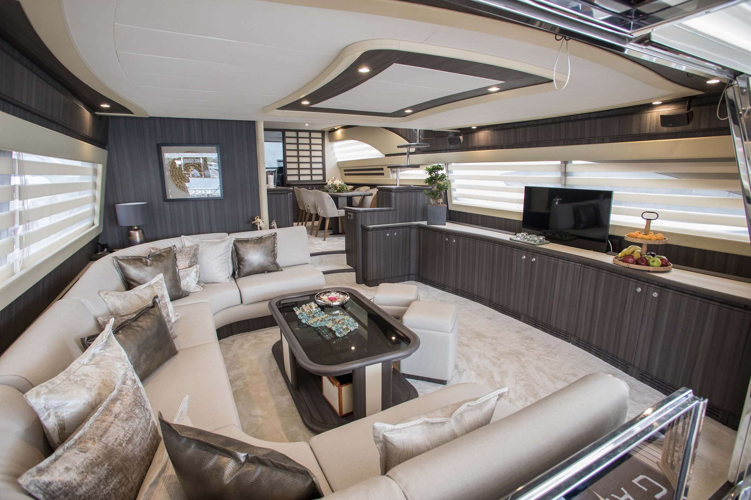 Motor Yacht 'SOFIA D' Salon, 9 PAX, 4 Crew, 77.00 Ft, 23.00 Meters, Built 2004, Ferretti, Refit Year 2022