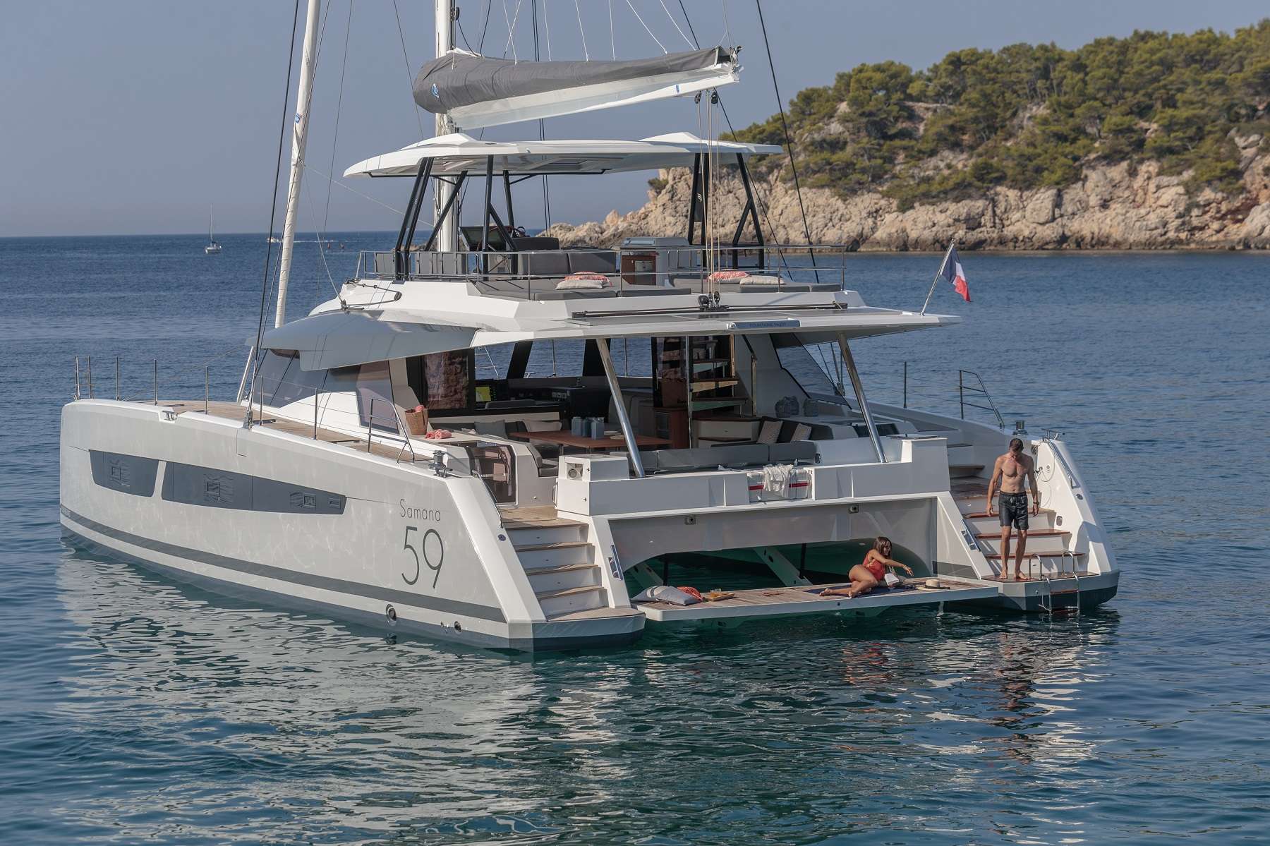 Catamaran Yacht 'PORT TO VINO SAMANA 59', 8 PAX, 2 Crew, 59.00 Ft, 17.00 Meters, Built 2023, Fountaine Pajot