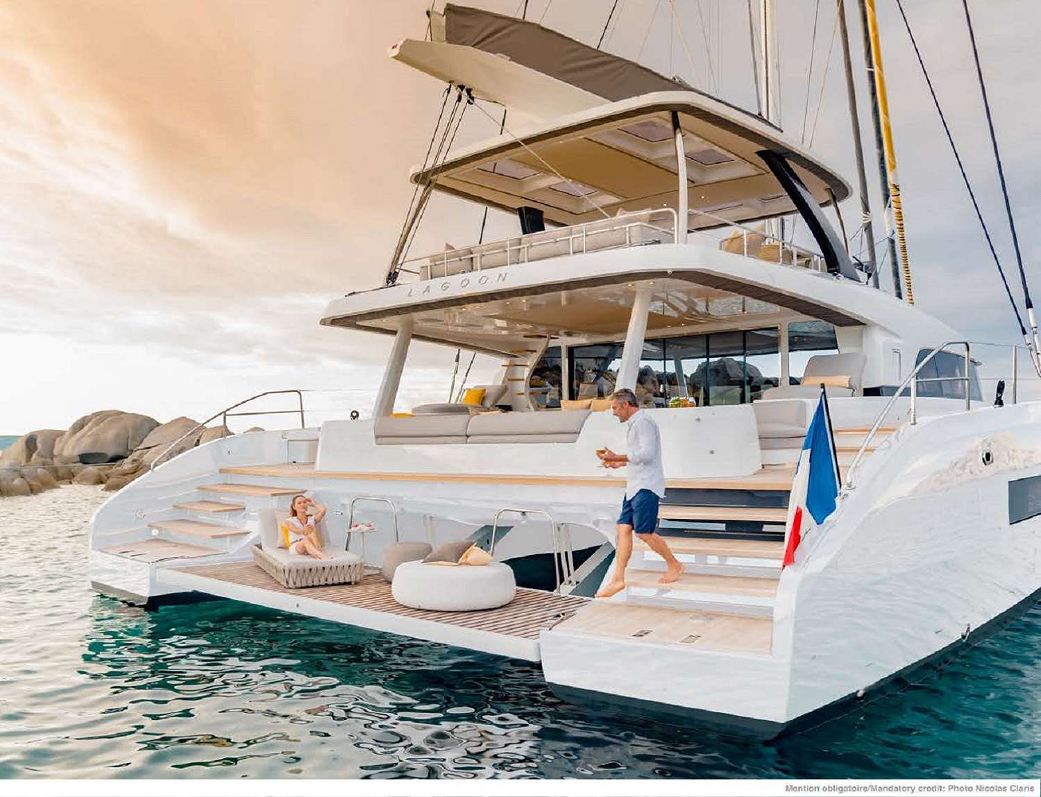 Catamaran Yacht 'SYLENE' Large swim platform, 10 PAX, 4 Crew, 78.00 Ft, 23.00 Meters, Built 2022, Lagoon