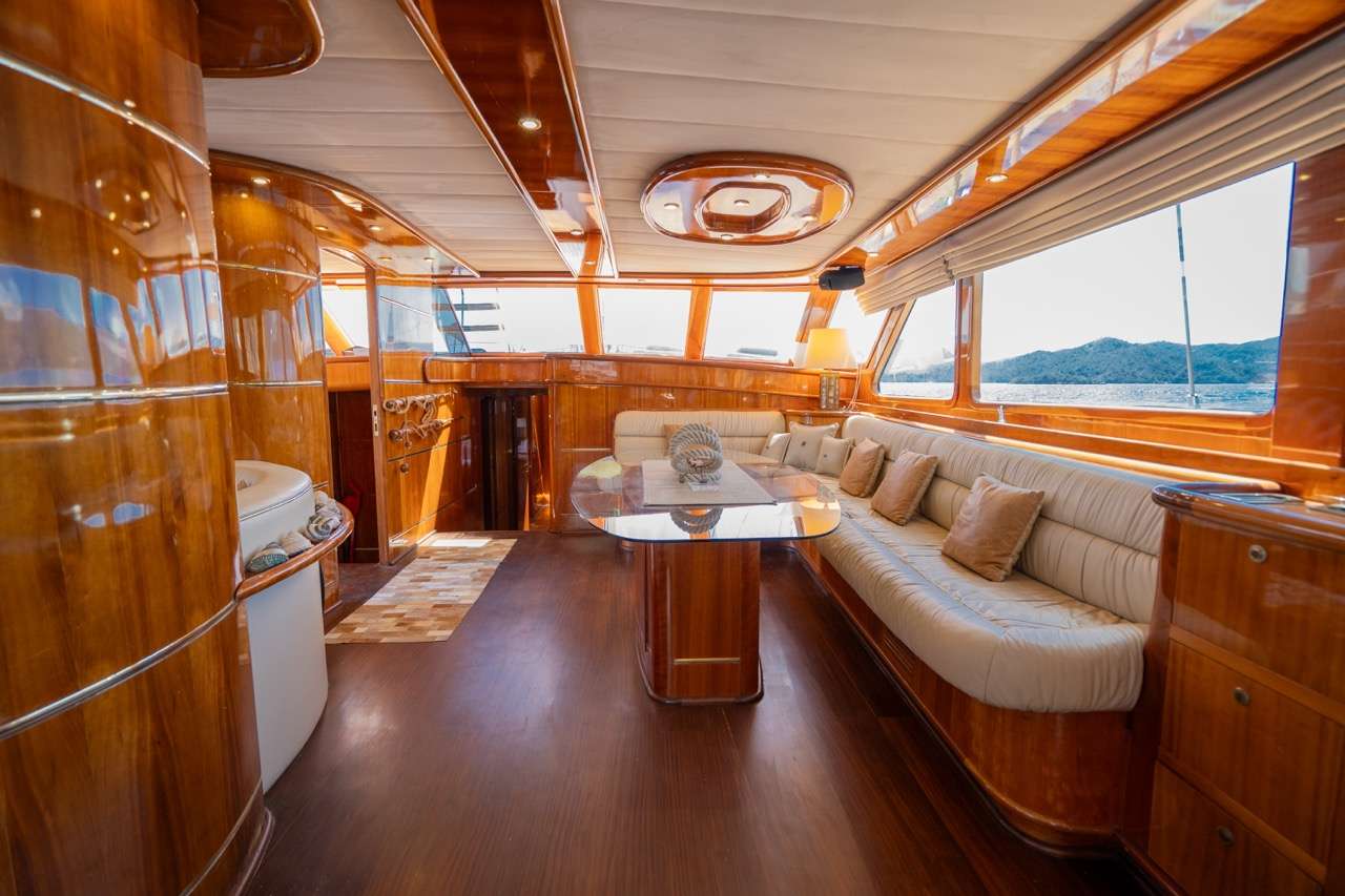 Sailing Yacht 'SILVER MOON' Saloon - View from the front, 8 PAX, 5 Crew, 118.00 Ft, 36.00 Meters, Built 2010, Gulet