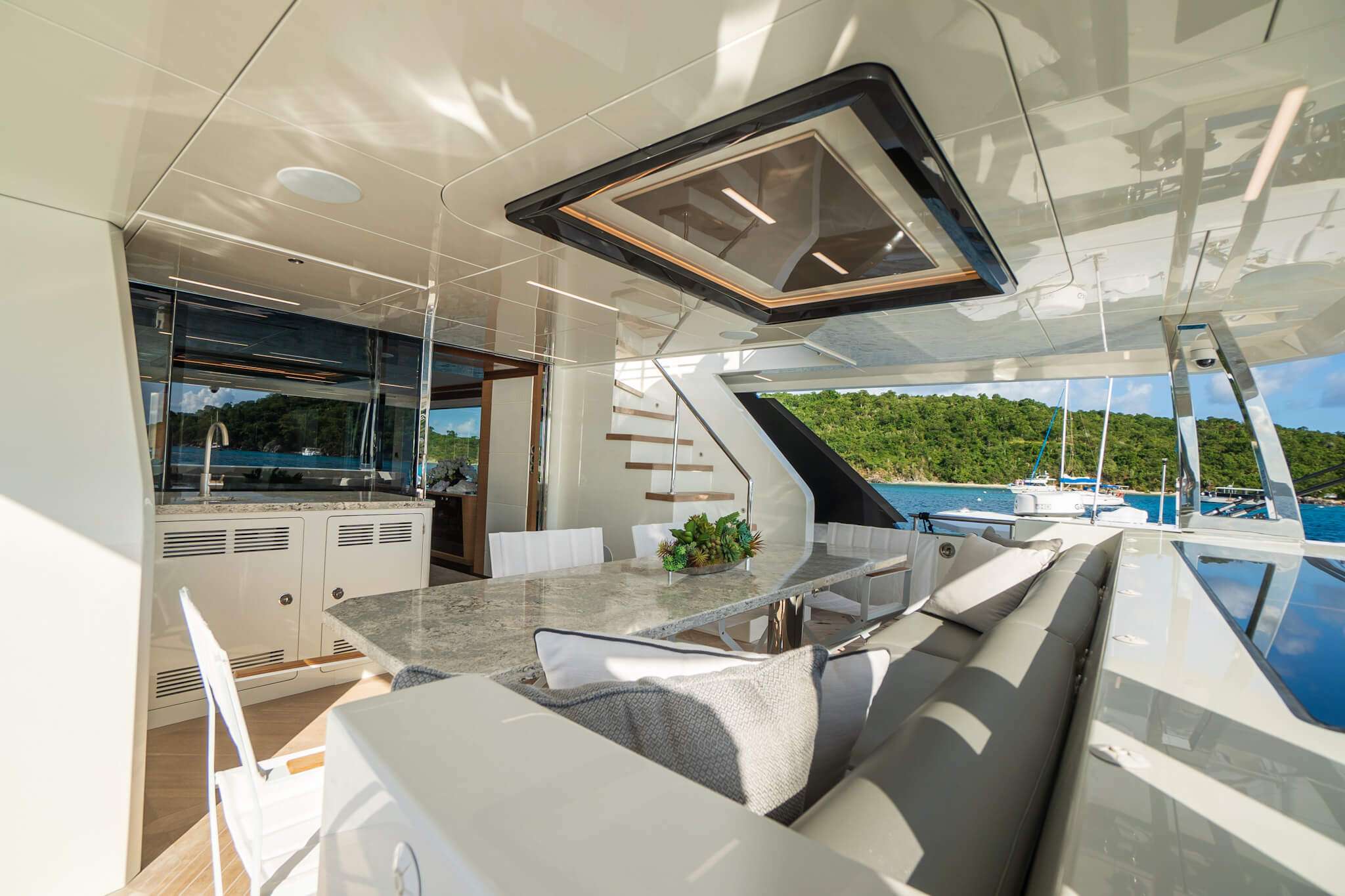 Motor Yacht 'CHILLAXIN' Main Aft Deck, 8 PAX, 4 Crew, 90.00 Ft, 27.00 Meters, Built 2021, Ocean Alexander