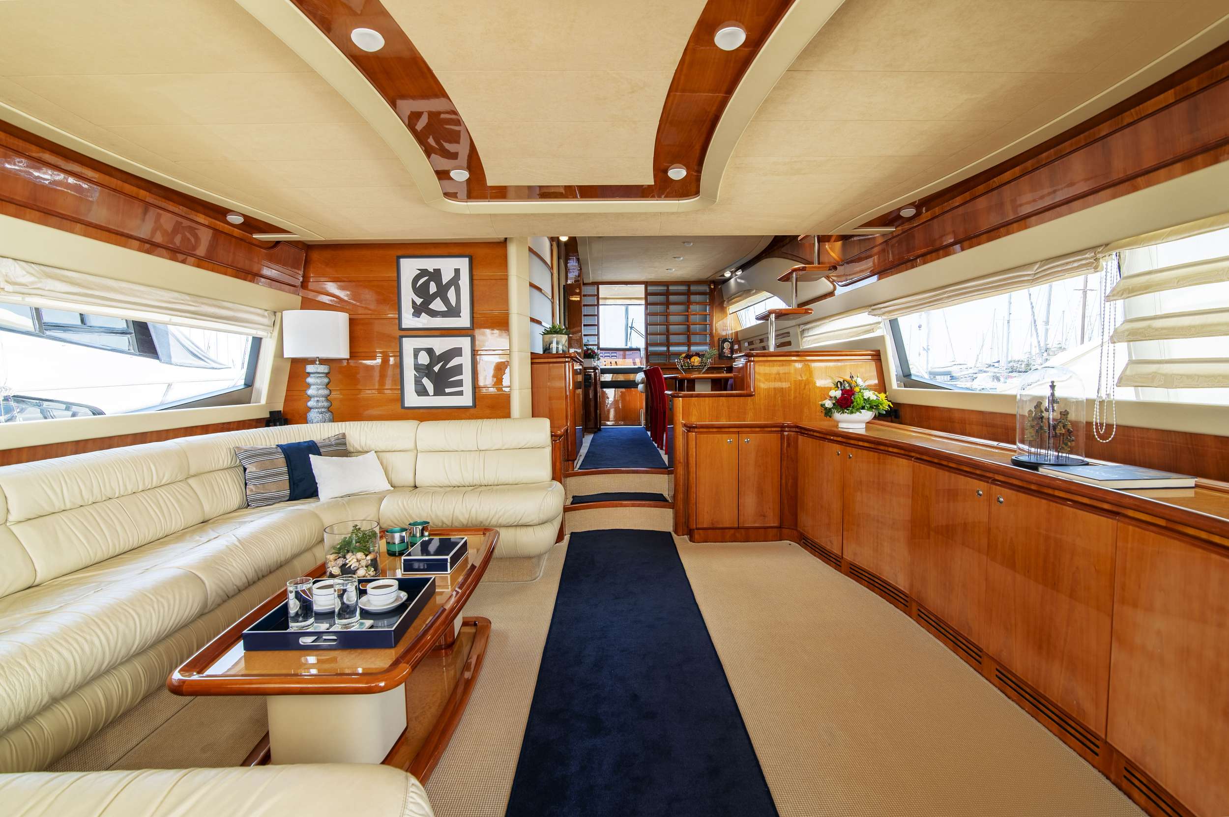 Motor Yacht 'VENTUS 21' Main Saloon, 8 PAX, 3 Crew, 76.00 Ft, 23.00 Meters, Built 2003, Ferretti, Refit Year 2021