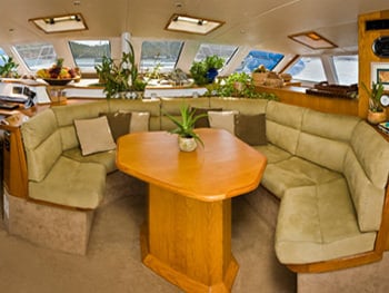Catamaran Yacht 'BREANKER' Main salon full of comfort and luxury, 6 PAX, 2 Crew, 55.00 Ft, 16.00 Meters, Built 1991, Simonis, Refit Year 2018