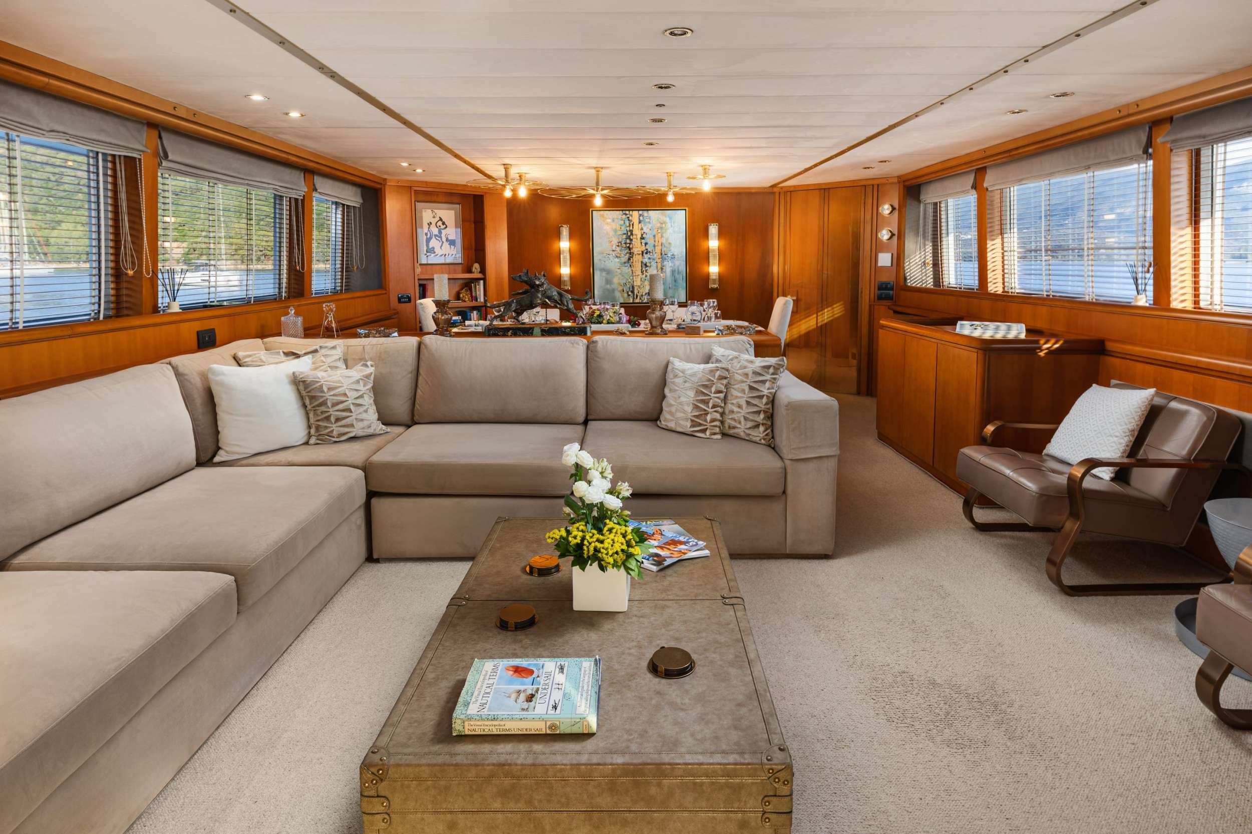 Motor Yacht 'KARMA' Main salon, 11 PAX, 6 Crew, 98.00 Ft, 30.00 Meters, Built 1987, Picchiotti, Refit Year 2019/2023