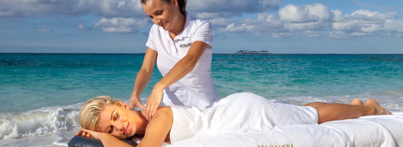 beach massage the BVI