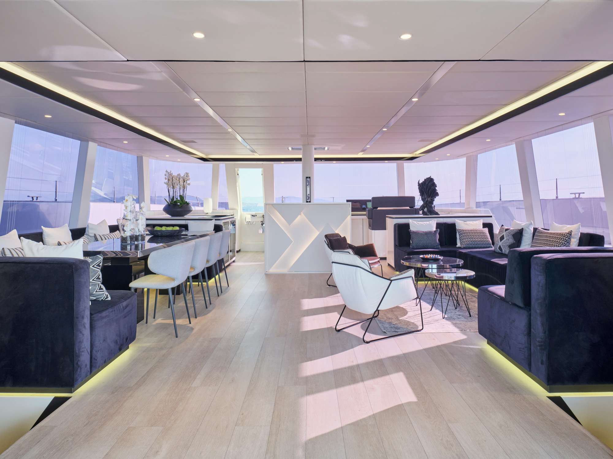 Catamaran Yacht 'ABOVE & BEYOND' Main Salon, 8 PAX, 5 Crew, 80.00 Ft, 24.00 Meters, Built 2019, Sunreef Yachts, Refit Year 2023