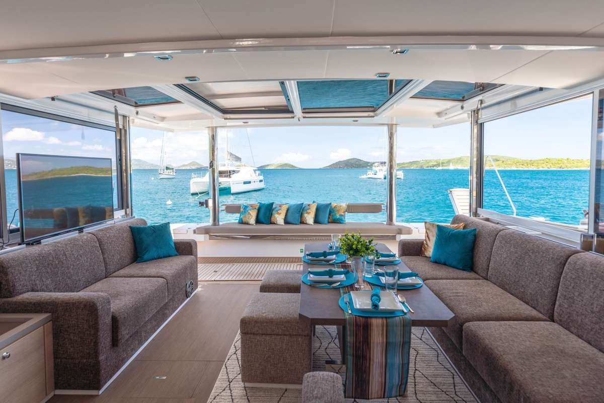 Catamaran Yacht 'GALAXSEA' Cockpit dining area, 8 PAX, 2 Crew, 54.00 Ft, 16.00 Meters, Built 2019, Bali Catamarans