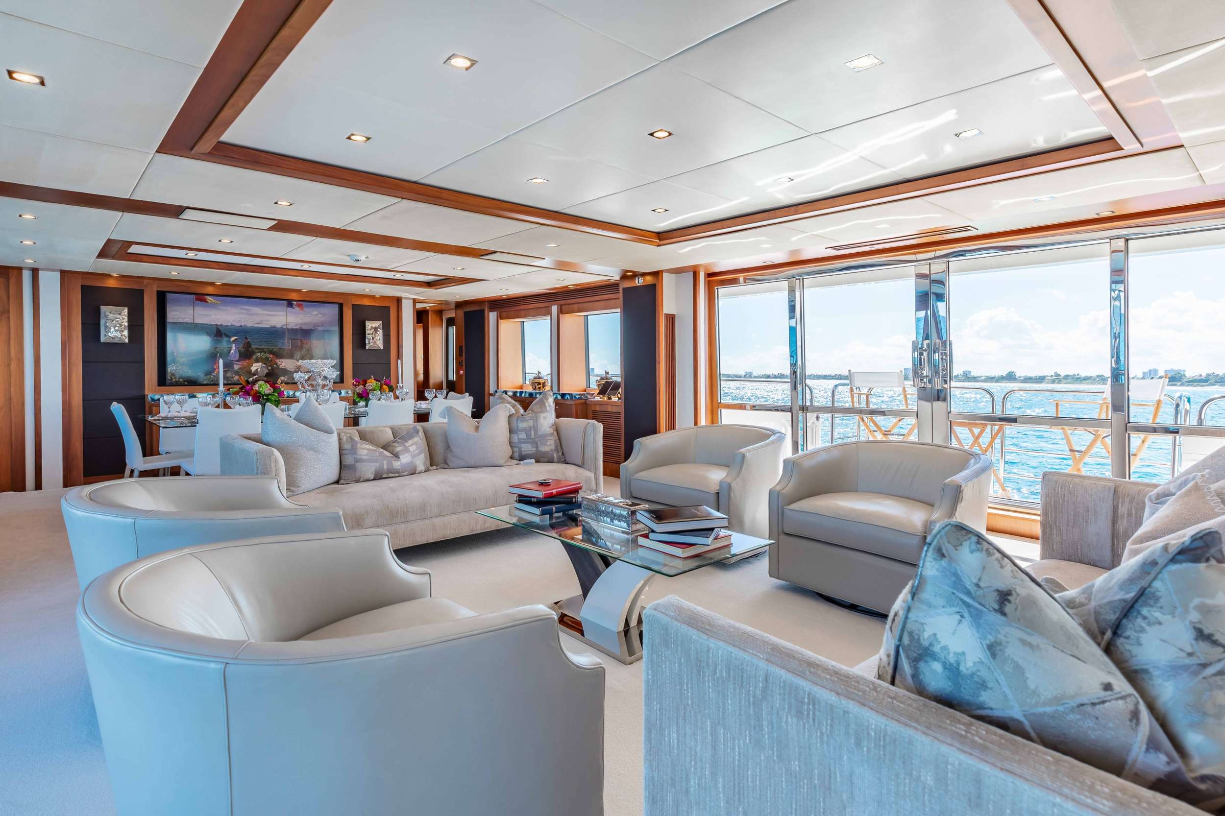 Motor Yacht 'ABOUT TIME' Main Salon, 12 PAX, 7 Crew, 131.00 Ft, 40.00 Meters, Built 2010, Sunseeker