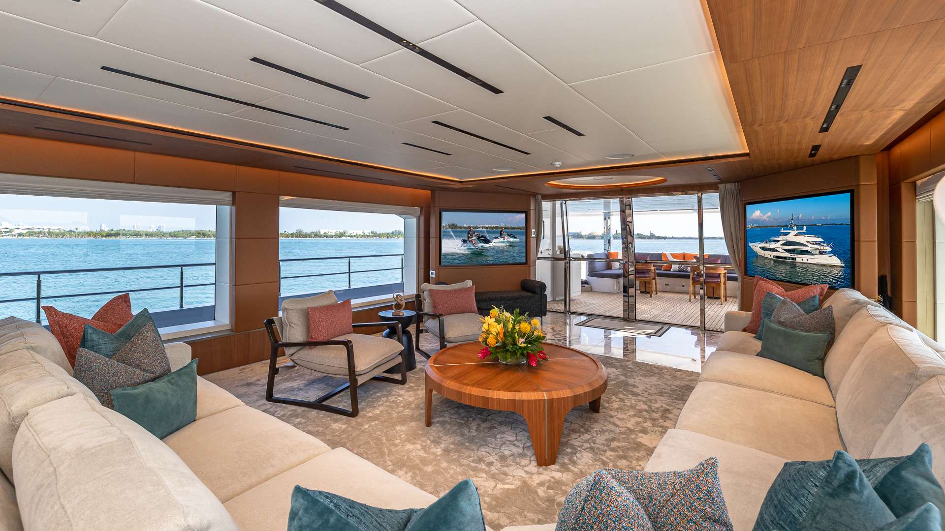 Motor Yacht 'RISING DAWN' Main Salon, 12 PAX, 9 Crew, 141.00 Ft, 43.00 Meters, Built 2022, Gulf Craft - Majesty Yachts