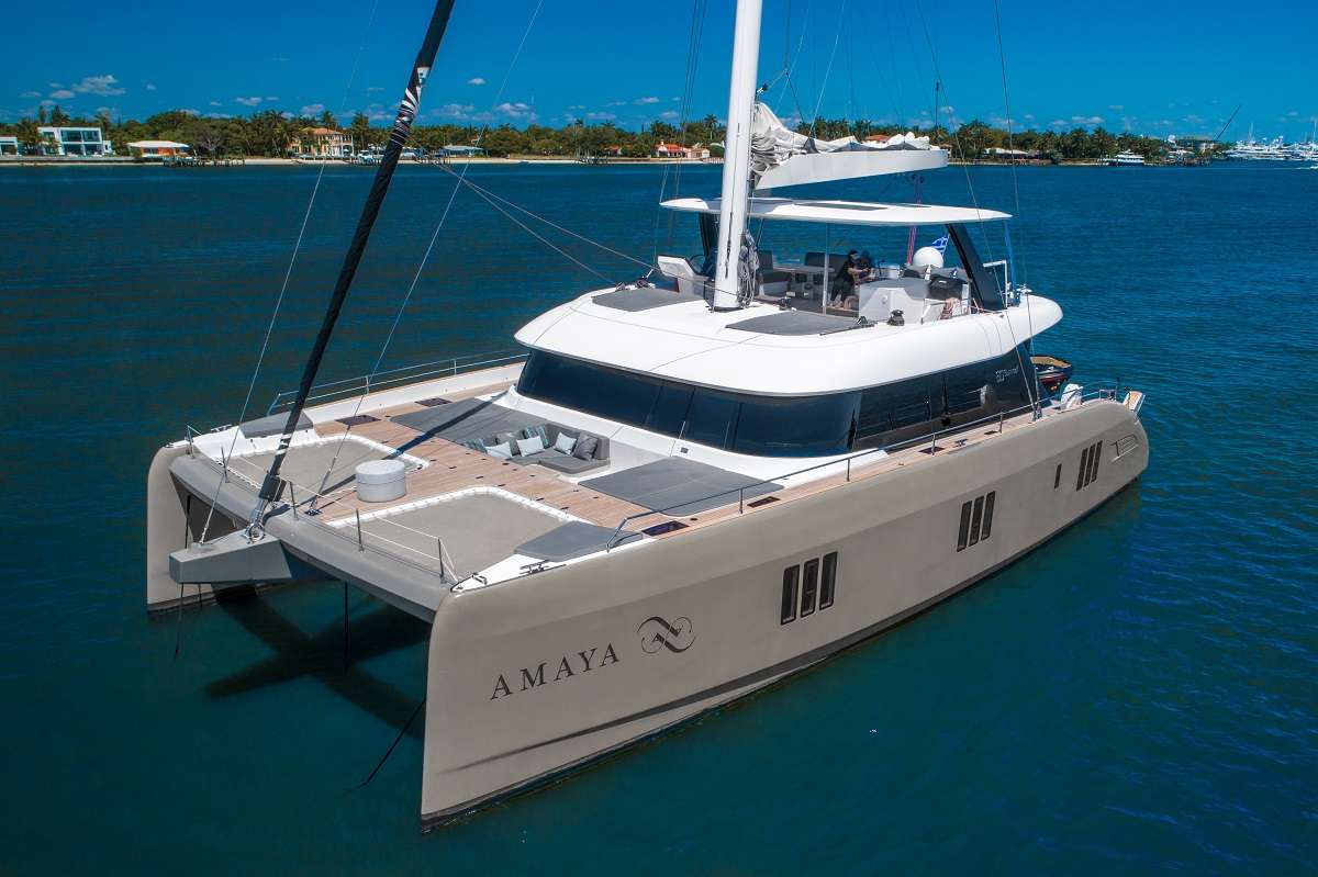 Catamaran Yacht 'AMAYA', 8 PAX, 3 Crew, 60.00 Ft, 18.00 Meters, Built 2019, Sunreef Yachts, Refit Year 2023