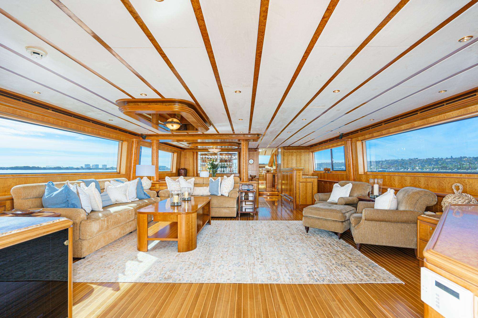 Motor Yacht 'ALMOST THERE' Main Salon, 6 PAX, 106.00 Ft, 32.00 Meters, Built 2005, Horizon, Refit Year 2021
