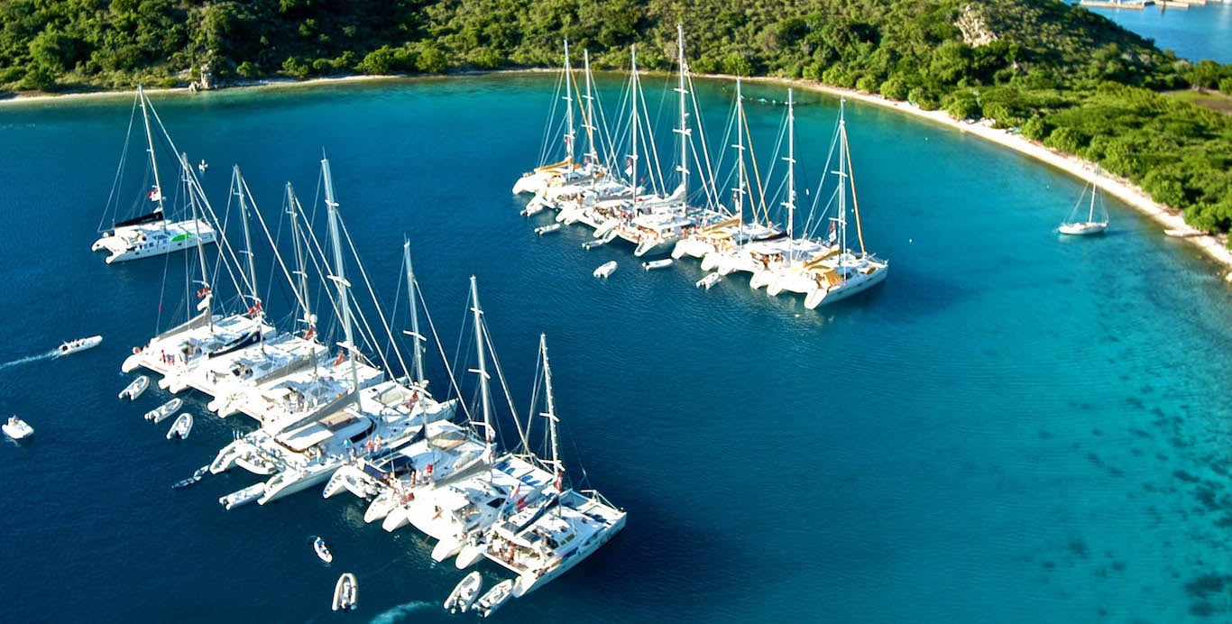 Corporate Raft-Up at Peter Island Corporate Group Yacht Charter Flotillas
