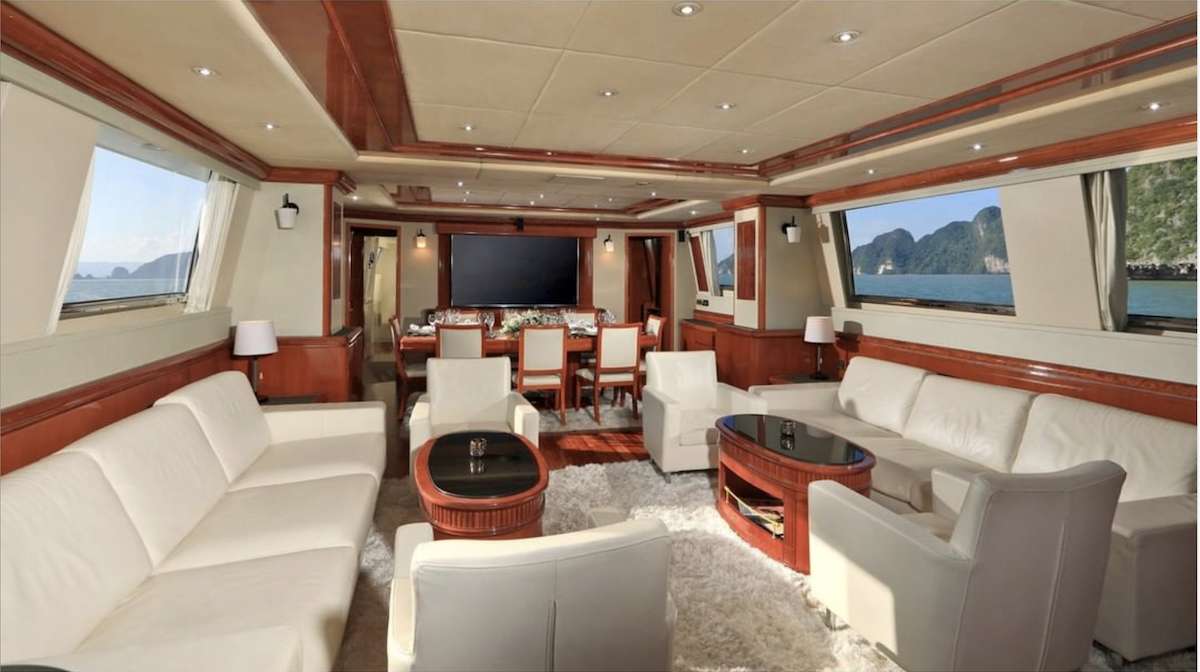Motor Yacht 'DEMAREST' Main Salon, 10 PAX, 6 Crew, 105.00 Ft, 32.00 Meters, Built 2002, Falcon, Refit Year 2019