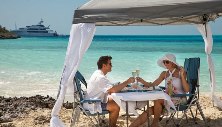 private dining on beach