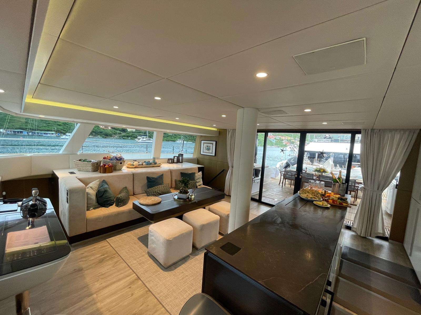 Catamaran Yacht 'GYRFALCON' Main salon, 10 PAX, 3 Crew, 60.00 Ft, 18.00 Meters, Built 2019, Sunreef Yachts