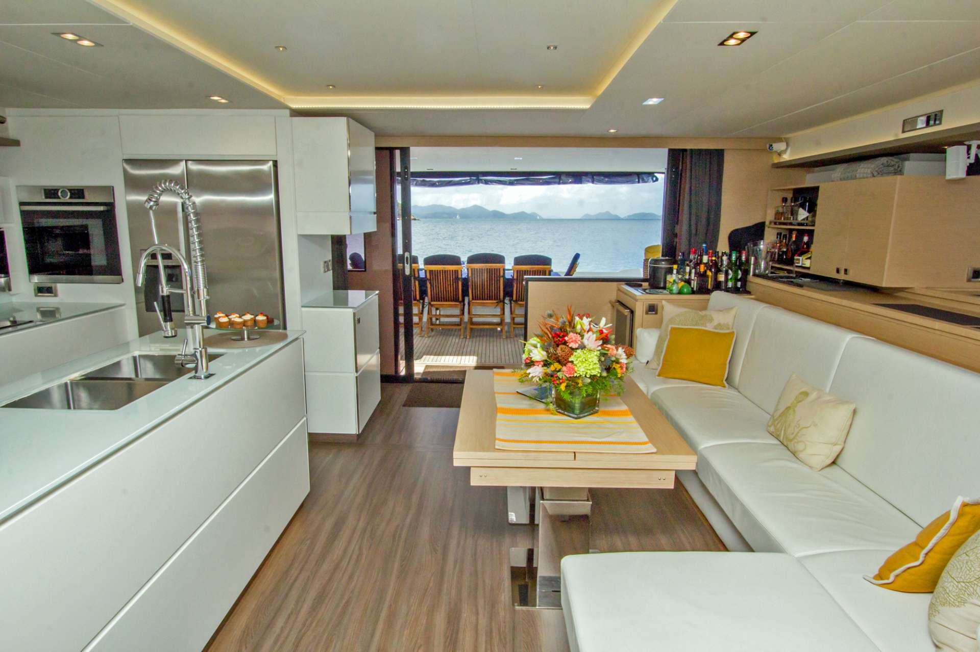 Catamaran Yacht 'NENNE' Gorgeous Main Salon & Open Galley, 10 PAX, 3 Crew, 67.00 Ft, 20.00 Meters, Built 2017, Fountaine Pajot, Refit Year The latest, 2020 electronics and equipment onboard. New larger tender June 2019