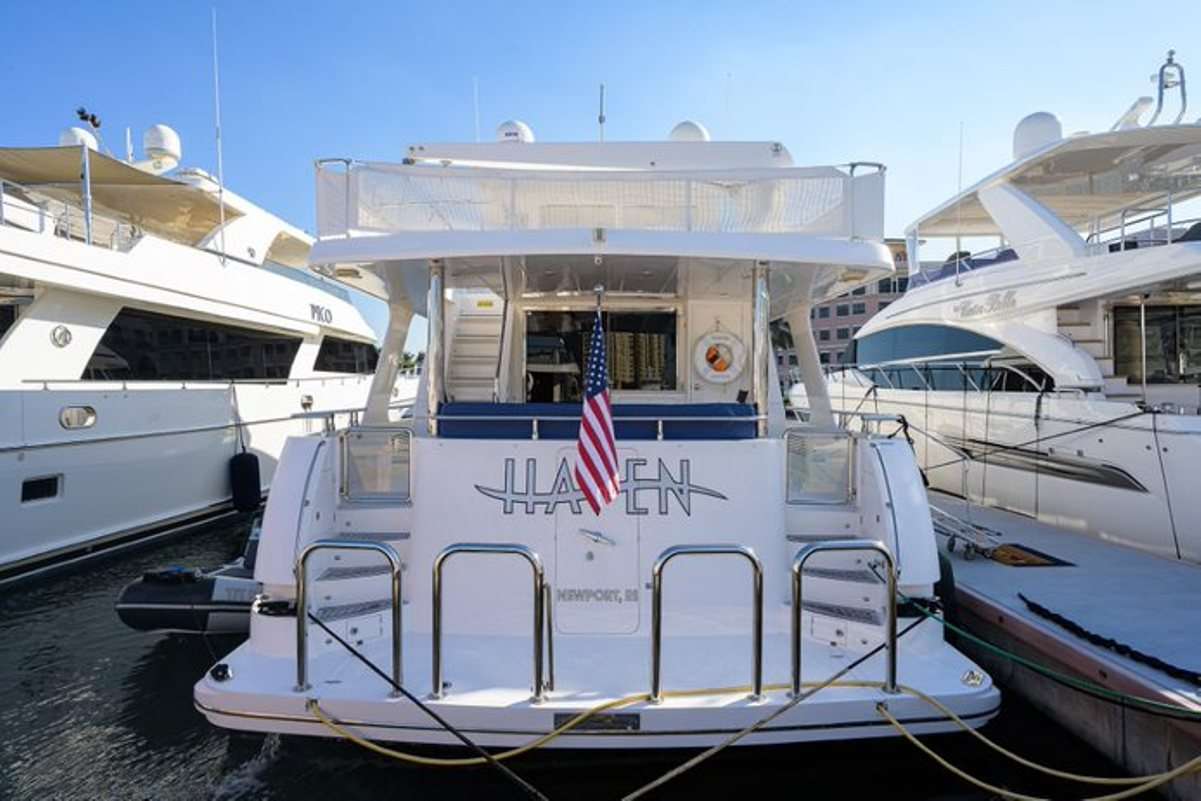 Motor Yacht 'HAVEN' Stern Shot, 6 PAX, 2 Crew, 64.00 Ft, 19.00 Meters, Built 2014, Hampton Yachts