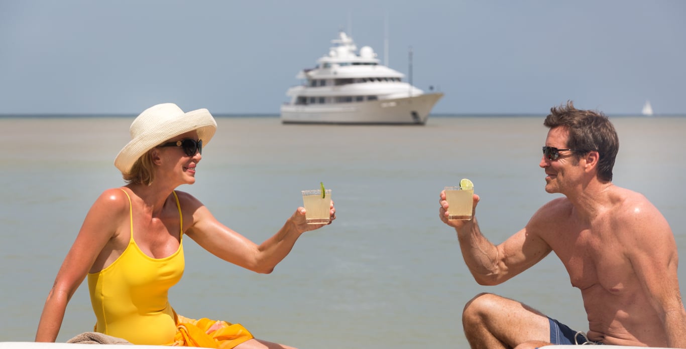 honeymoon on a yacht in the Bahamas