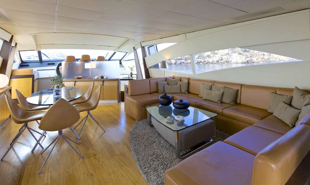 Motor Yacht 'SOLARIS' Salon, 10 PAX, 5 Crew, 90.00 Ft, 27.44 Meters, Built 2009, Pershing, Refit Year 2014