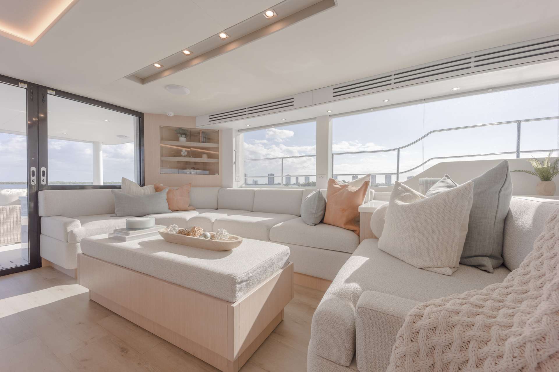 Motor Yacht 'EARNOUT' Sumptious lounge area in the Salon, 6 PAX, 2 Crew, 55.00 Ft, 16.00 Meters, Built 2024, Two Oceans