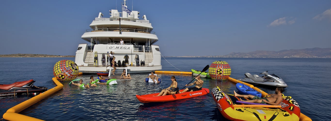 toys and playtime on a motor yacht charter