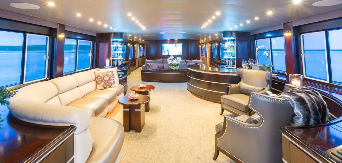 Motor Yacht 'UNBRIDLED' Main Salon, 8 PAX, 5 Crew, 116.00 Ft, 35.00 Meters, Built 1994, Crescent, Refit Year 2015
