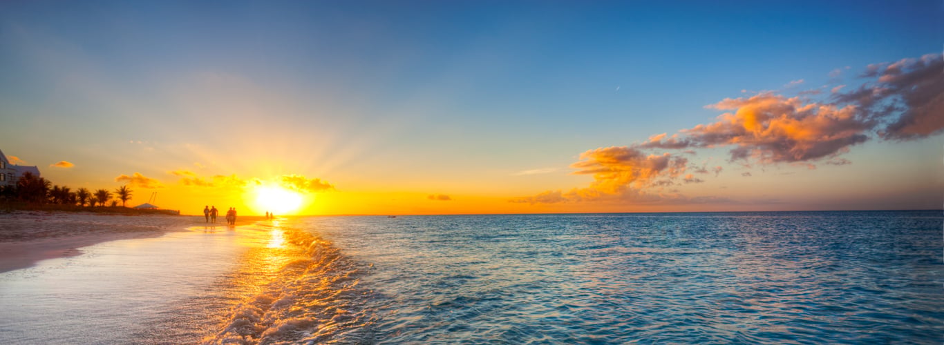 sunset in the turks and caicos