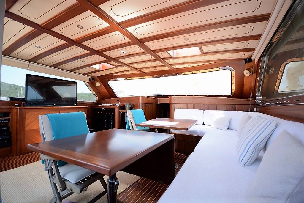 Motor Sailing Yacht 'ARTEMIS-SIMAY' salon, 6 PAX, 3 Crew, 78.72 Ft, 24.00 Meters, Built 2007, Custom Gulet-Motor Sailor, Refit Year 2016