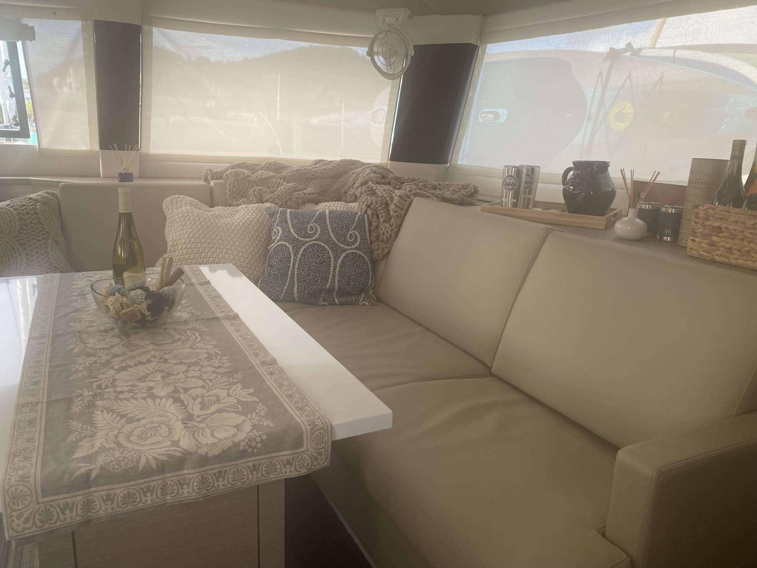 Catamaran Yacht 'SOURCE OF WANDER' Salon area, 6 PAX, 2 Crew, 50.00 Ft, 15.00 Meters, Built 2021, Fountaine Pajot
