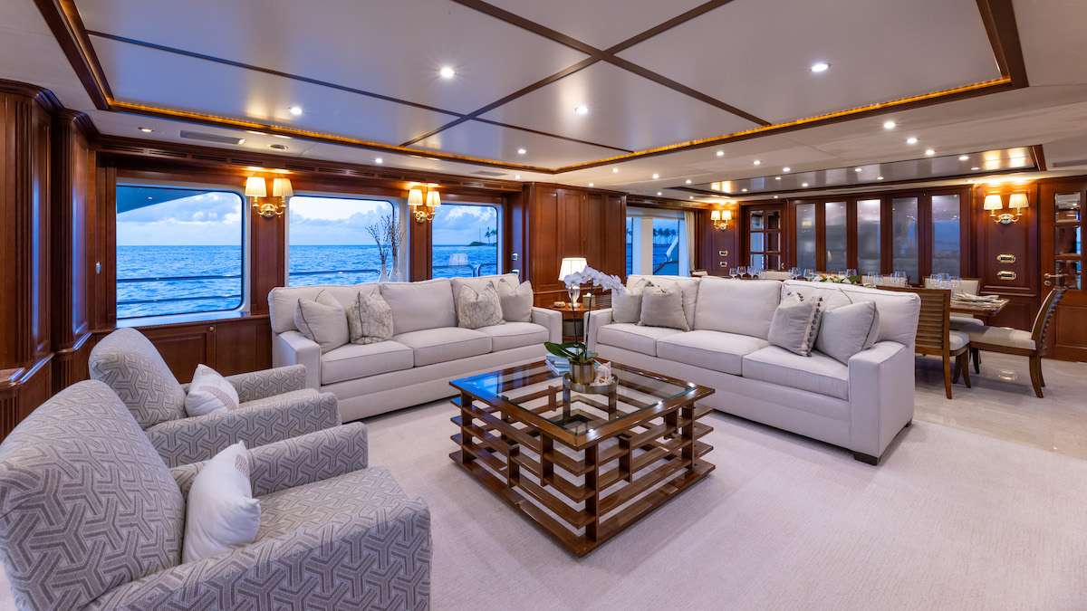 Motor Yacht 'NAMASTE' Main Salon, 10 PAX, 7 Crew, 121.00 Ft, 36.00 Meters, Built 2013, Benetti
