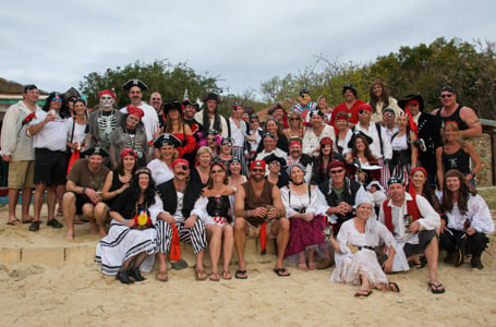 pirates party on norman island, bvi