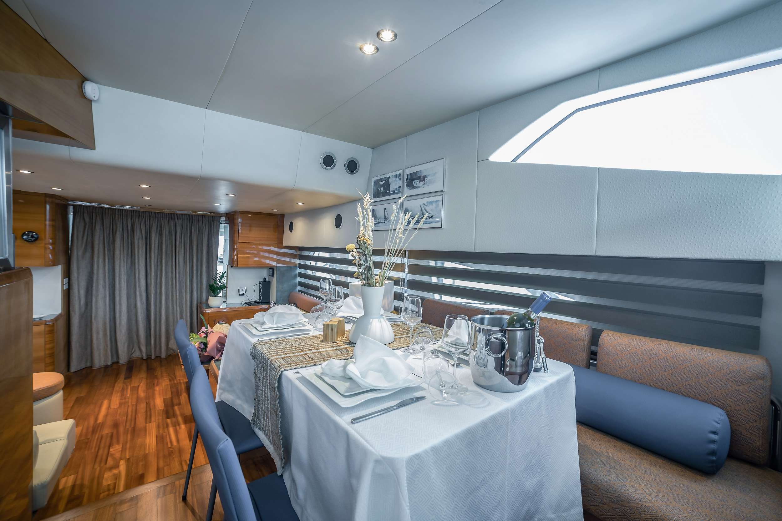 Motor Yacht 'SUMMER THERAPY' Salon other view, 8 PAX, 3 Crew, 67.00 Ft, 20.00 Meters, Built 2005, AICON, Refit Year 2022