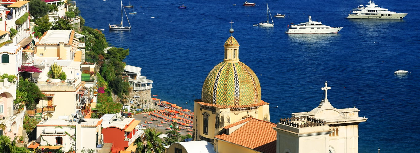 Sailing along the amalfi coast